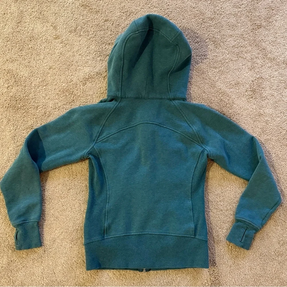 Lululemon Scuba Hoodie Pullover Light Cotton Fleece Desert Teal Heathered Sz 4